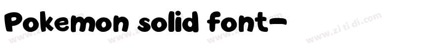 Pokemon solid font字体转换